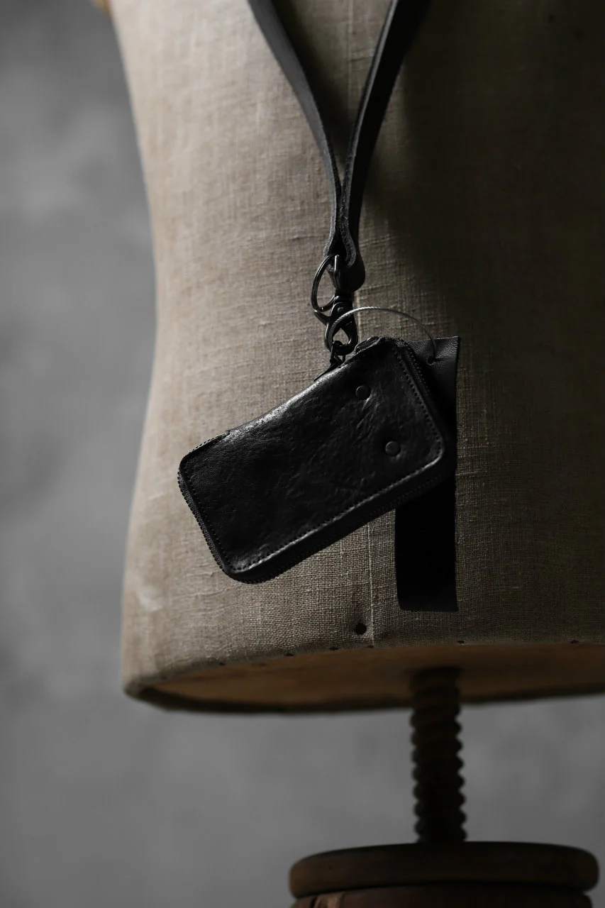 Portaille "Limited Made" ZIP KEY CASE / Italy Vachetta (BLACK) - Image 11