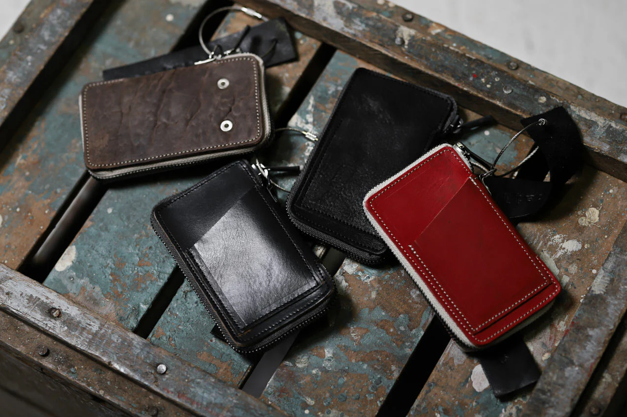 Portaille "Limited Made" ZIP KEY CASE / Italy Vachetta (BLACK) - Image 17