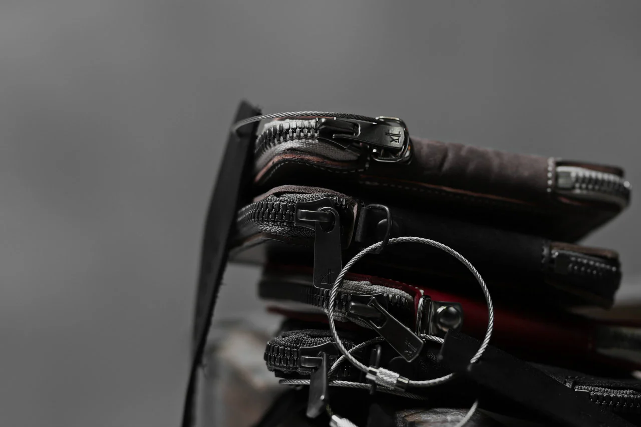 Portaille "Limited Made" ZIP KEY CASE / Italy Vachetta (BLACK) - Image 18