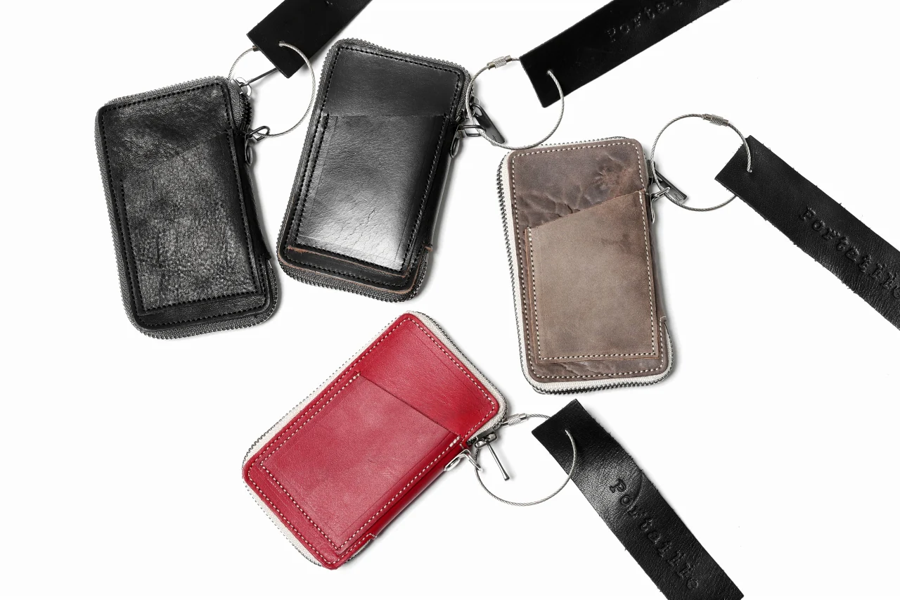Portaille "Limited Made" ZIP KEY CASE / Italy Vachetta (BLACK) - Image 19