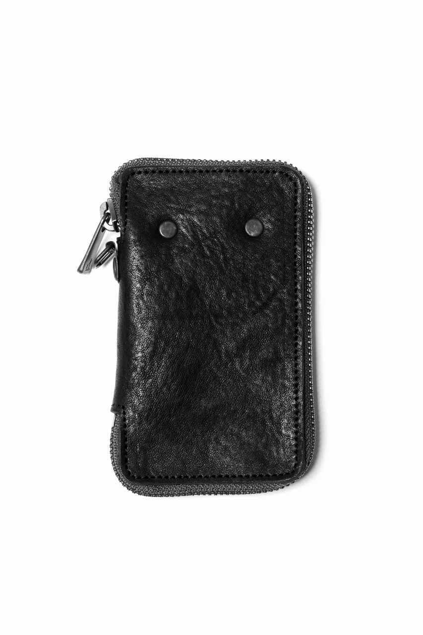 Portaille "Limited Made" ZIP KEY CASE / Italy Vachetta (BLACK) - Image 3