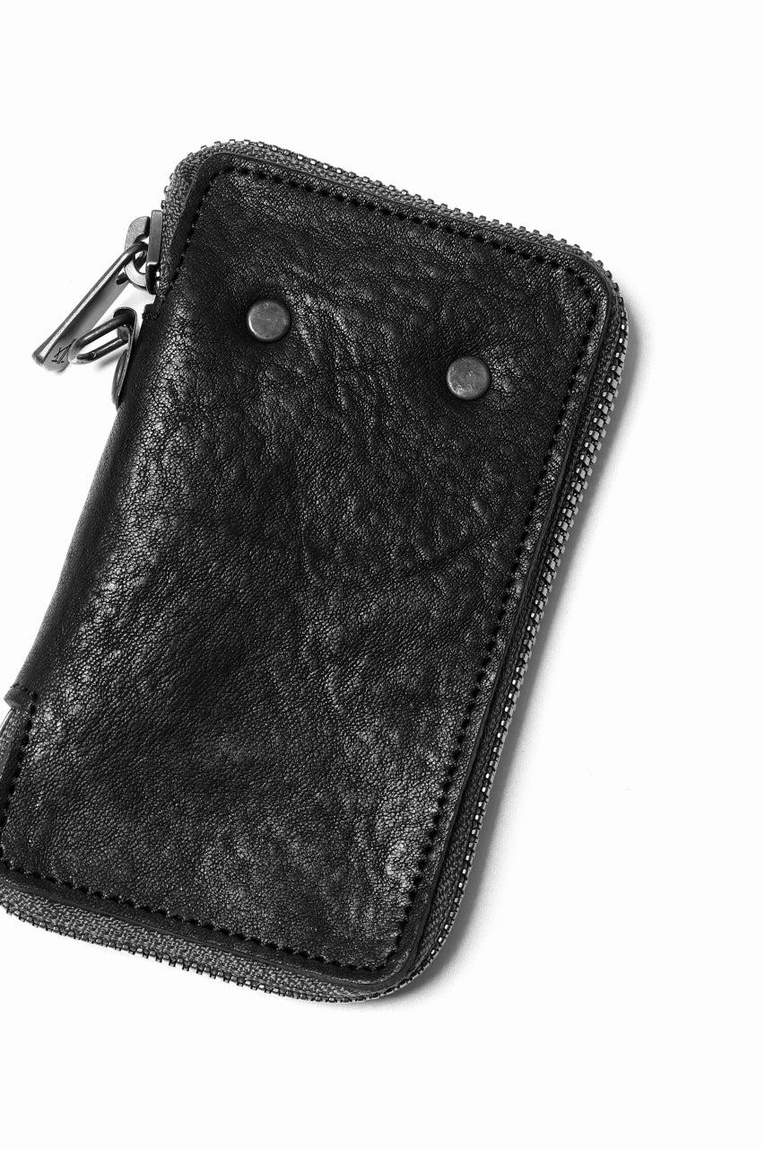 Portaille "Limited Made" ZIP KEY CASE / Italy Vachetta (BLACK) - Image 4
