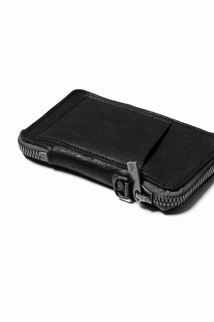 Portaille "Limited Made" ZIP KEY CASE / Italy Vachetta (BLACK) - Image 5