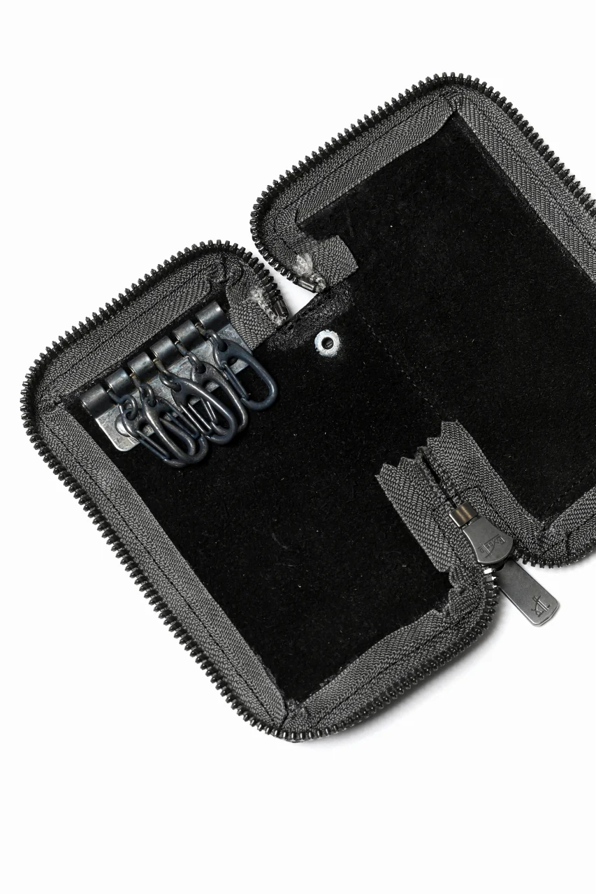 Portaille "Limited Made" ZIP KEY CASE / Italy Vachetta (BLACK) - Image 7