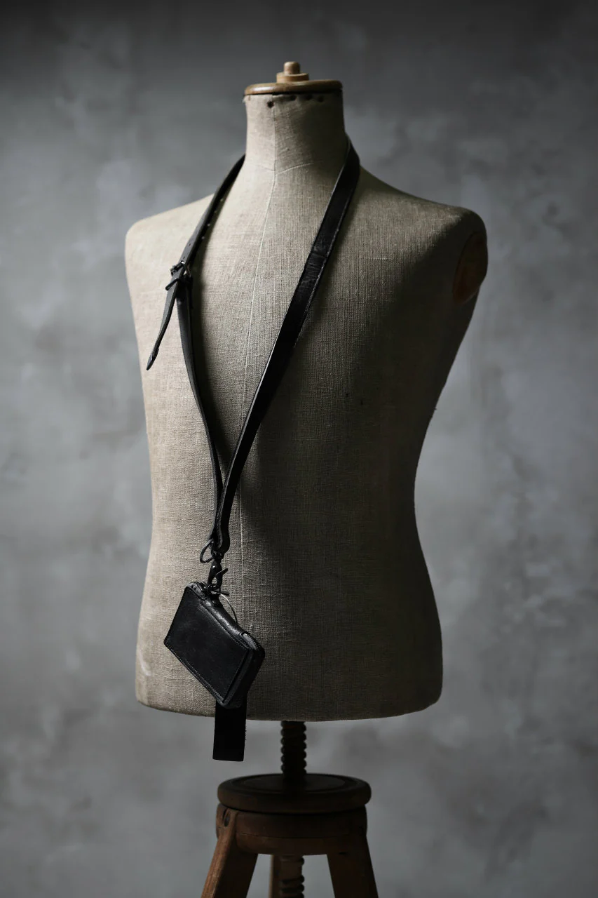 Portaille "Limited Made" ZIP KEY CASE / Italy Vachetta (BLACK) - Image 9