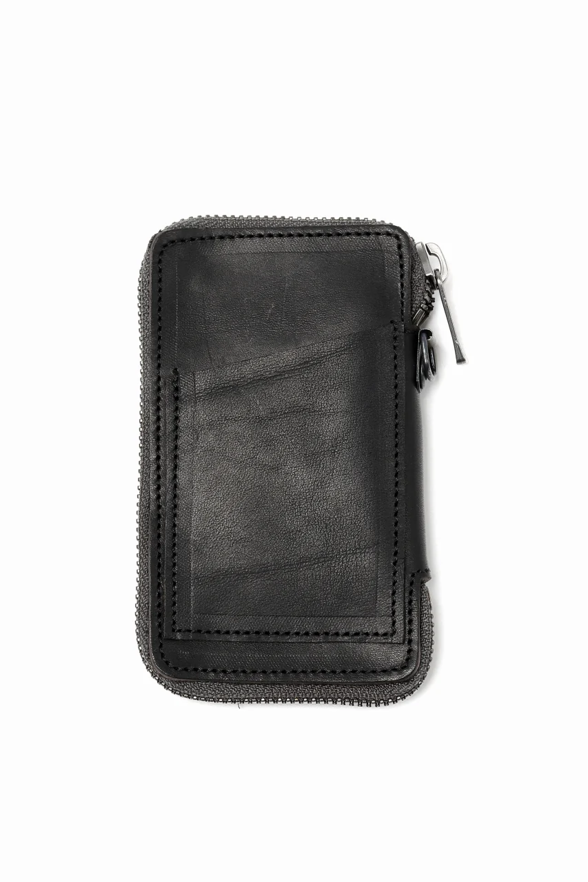 Portaille "Limited Made" ZIP KEY CASE / Italy Vachetta (BLACK)