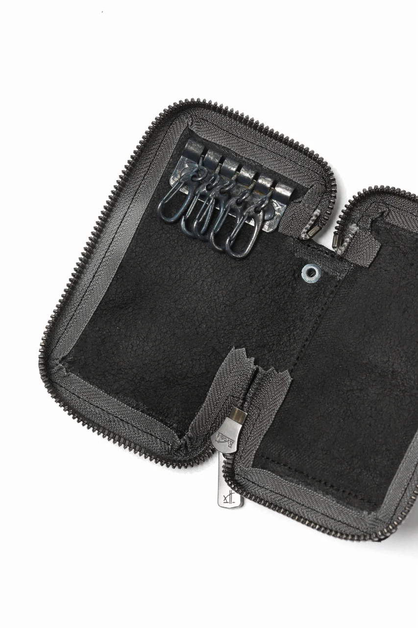 Portaille "Limited Made" ZIP KEY CASE / Italy Vachetta (BLACK) - Image 10