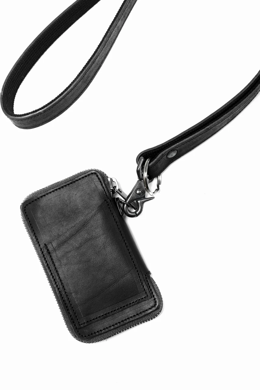 Portaille "Limited Made" ZIP KEY CASE / Italy Vachetta (BLACK) - Image 12