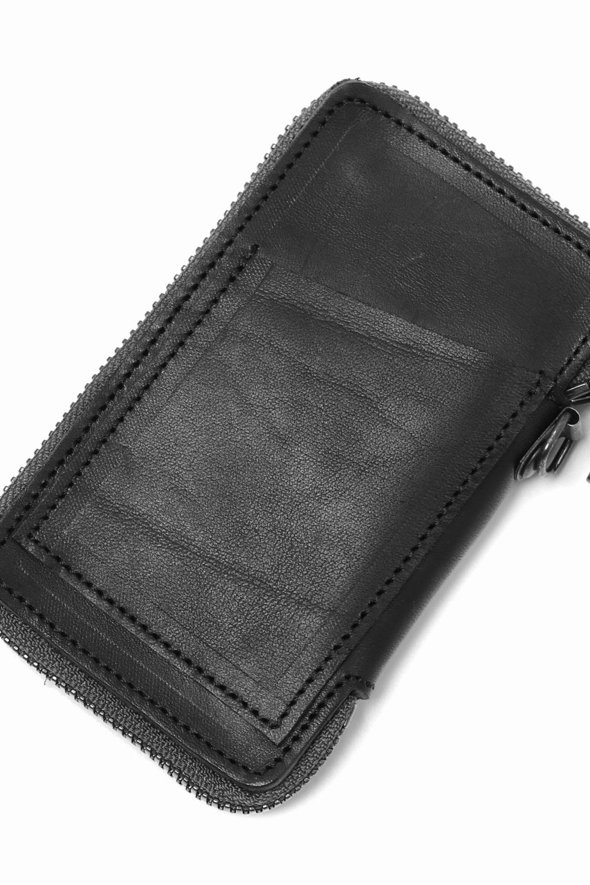 Portaille "Limited Made" ZIP KEY CASE / Italy Vachetta (BLACK) - Image 5