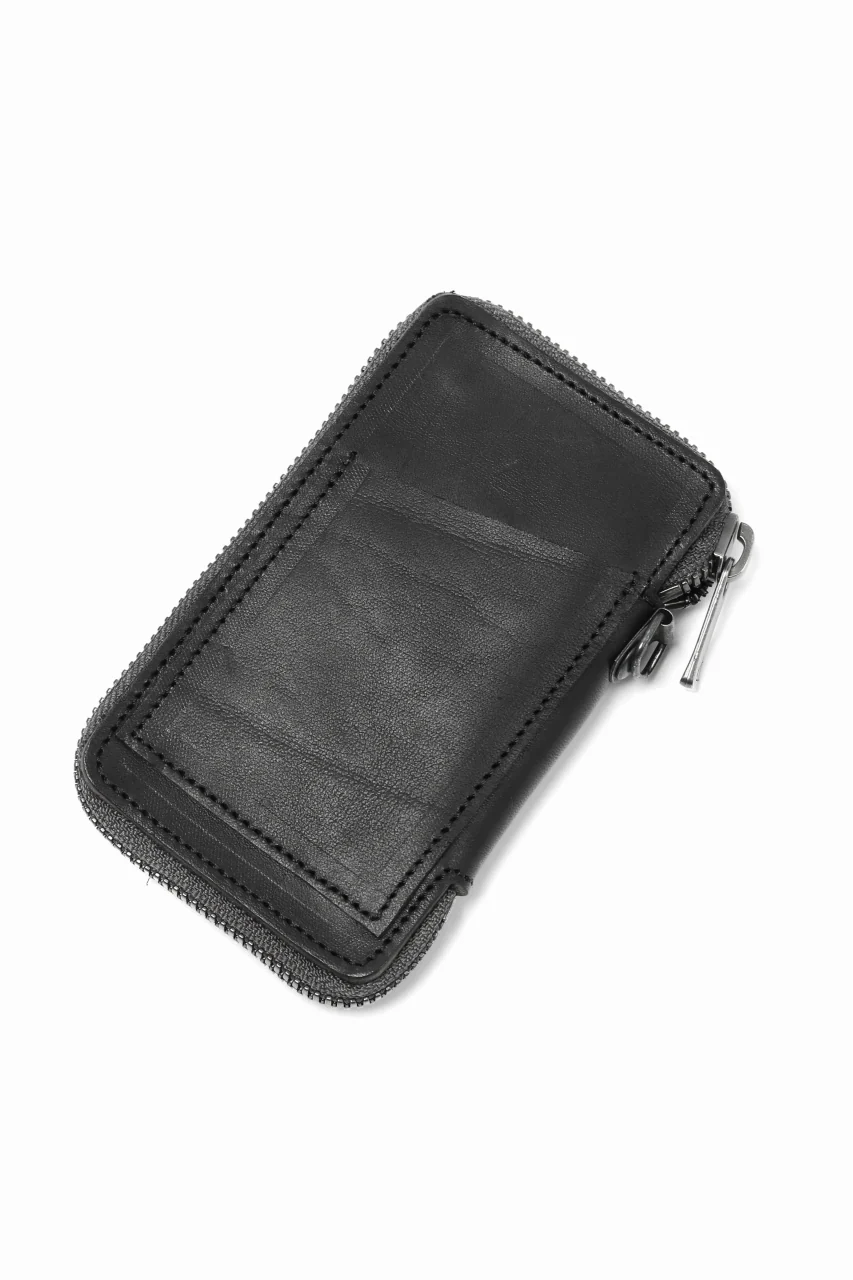 Portaille "Limited Made" ZIP KEY CASE / Italy Vachetta (BLACK) - Image 6