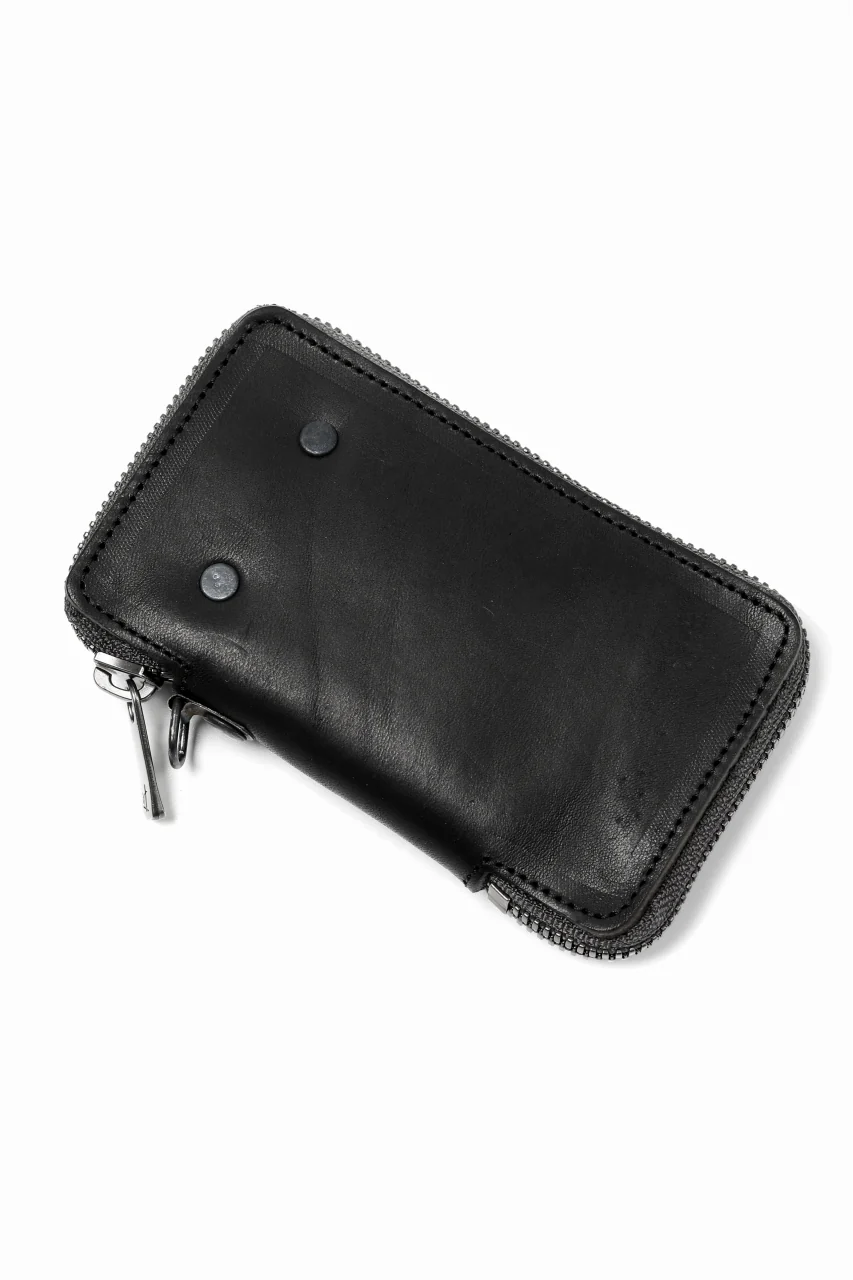 Portaille "Limited Made" ZIP KEY CASE / Italy Vachetta (BLACK) - Image 8