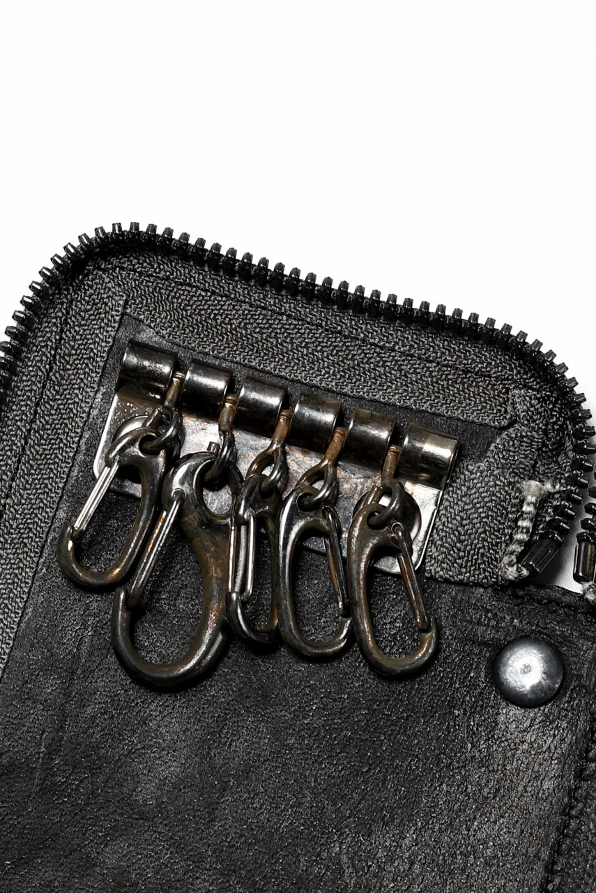 Portaille "Limited Made" ZIP KEY CASE / REVERSED CULATTA (BLACK-A) - Image 16
