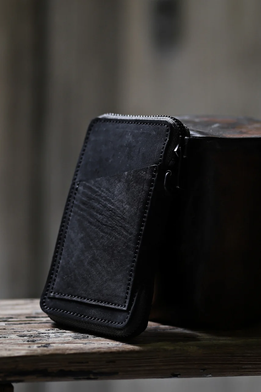 Portaille "Limited Made" ZIP KEY CASE / REVERSED CULATTA (BLACK-A) - Image 20