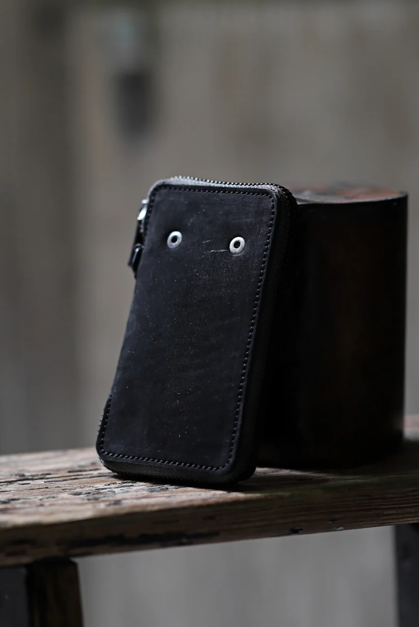 Portaille "Limited Made" ZIP KEY CASE / REVERSED CULATTA (BLACK-A) - Image 22