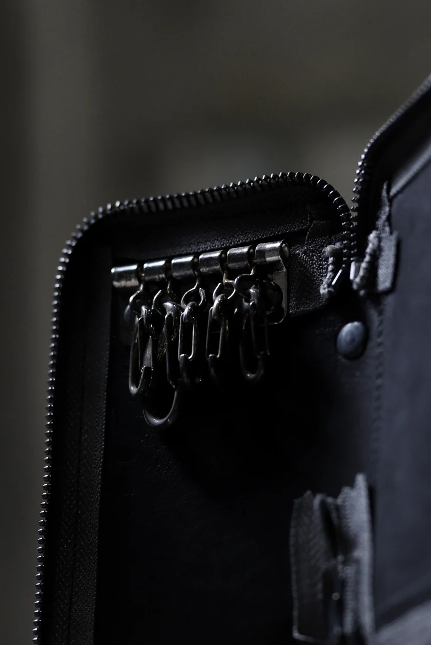 Portaille "Limited Made" ZIP KEY CASE / REVERSED CULATTA (BLACK-A) - Image 23