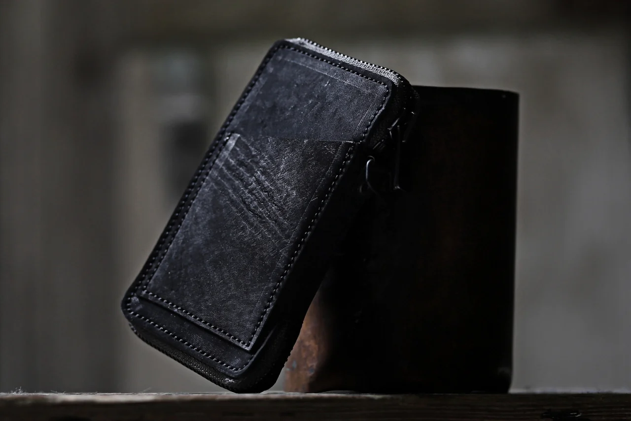 Portaille "Limited Made" ZIP KEY CASE / REVERSED CULATTA (BLACK-A) - Image 24