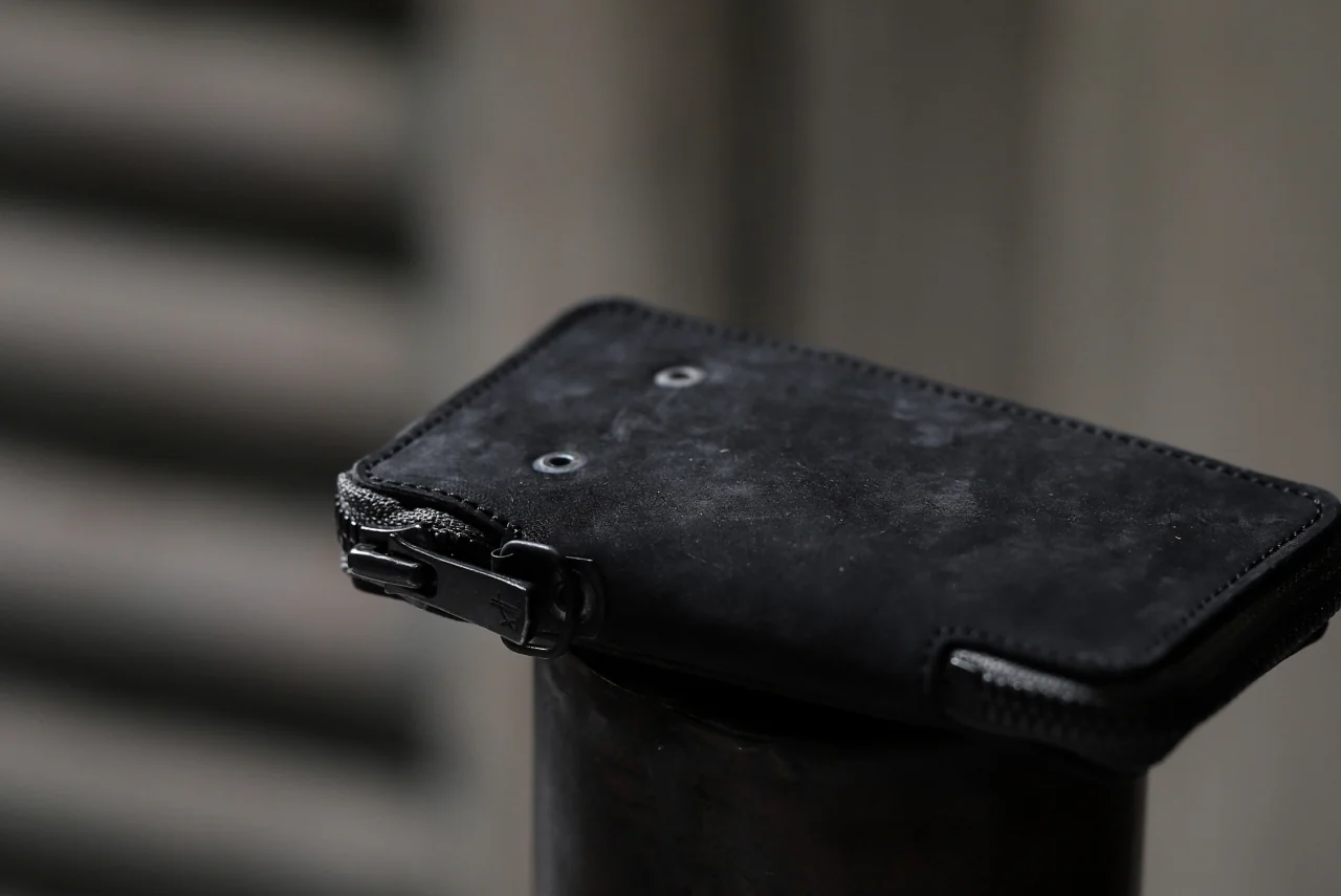 Portaille "Limited Made" ZIP KEY CASE / REVERSED CULATTA (BLACK-A) - Image 25