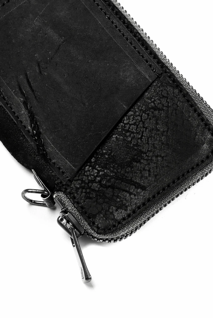 Portaille "Limited Made" ZIP KEY CASE / REVERSED CULATTA (BLACK-B) - Image 11