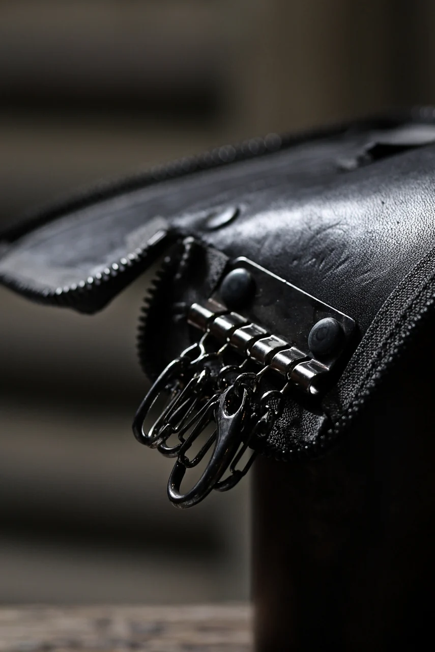 Portaille "Limited Made" ZIP KEY CASE / REVERSED CULATTA (BLACK-B) - Image 22