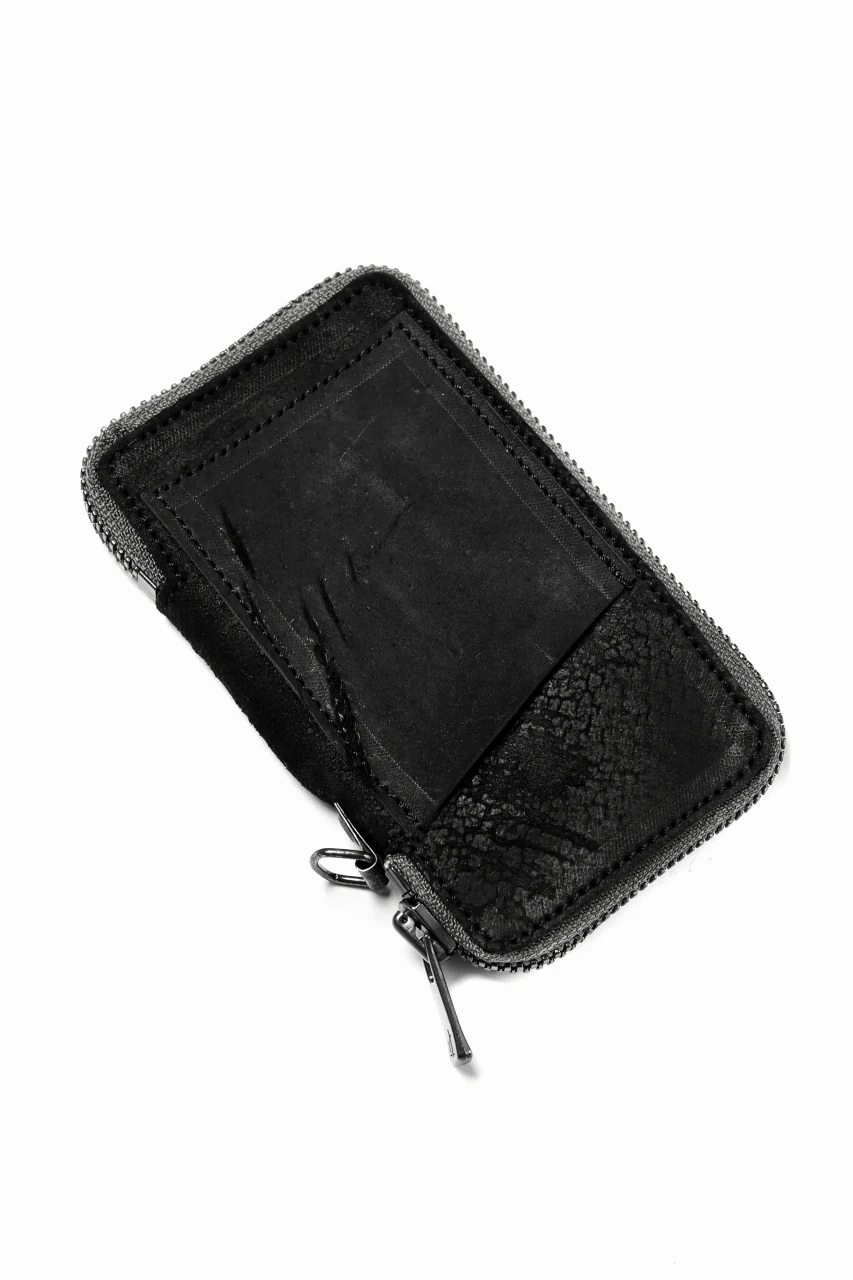Portaille "Limited Made" ZIP KEY CASE / REVERSED CULATTA (BLACK-B) - Image 4