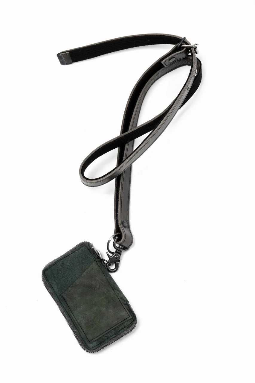 Portaille "Limited Made" ZIP KEY CASE / REVERSED CULATTA (DARK GREEN) - Image 7