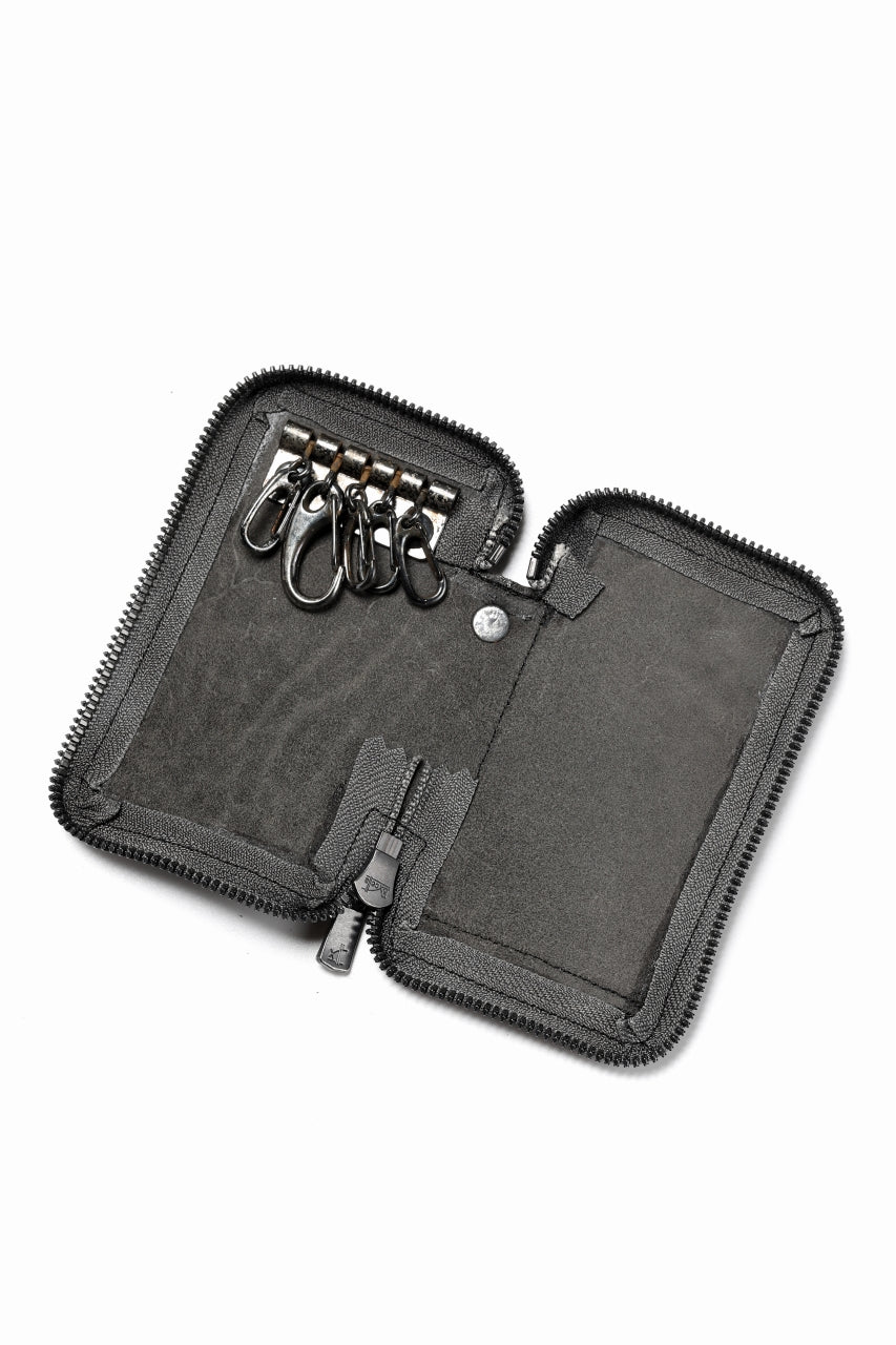 Portaille "Limited Made" ZIP KEY CASE / ROUGH BULL (BLACK) - Image 6