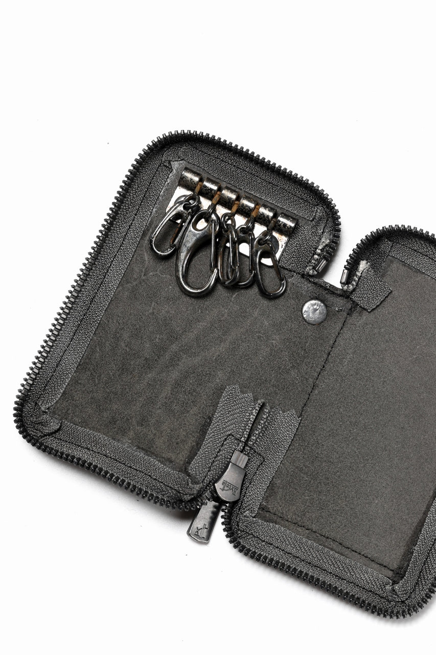 Portaille "Limited Made" ZIP KEY CASE / ROUGH BULL (BLACK) - Image 7