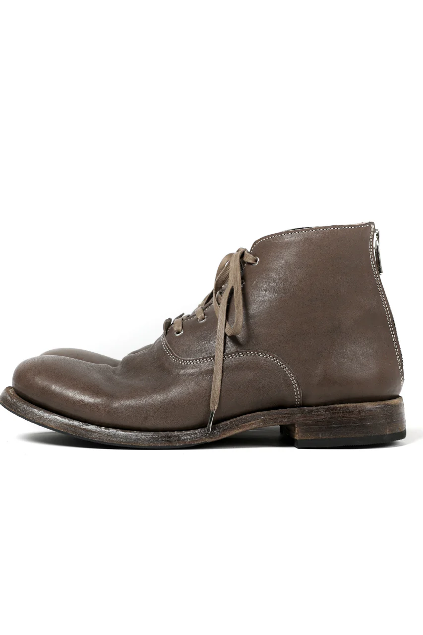 Portaille "one make" Lace Up Back Zip Boots (Soft Tanned Horse Leather / TAUPE) - Image 7