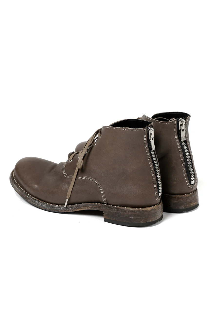 Portaille "one make" Lace Up Back Zip Boots (Soft Tanned Horse Leather / TAUPE) - Image 8