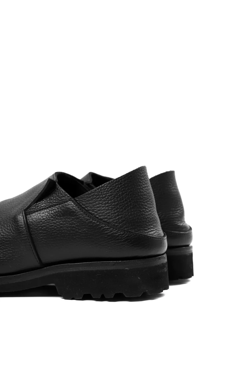 Portaille "one make" PL5 VB Slipon Shoes / Oiled Kip (OVER DYED BLACK) - Image 17