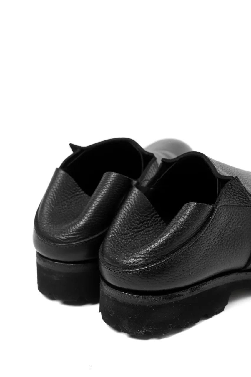 Portaille "one make" PL5 VB Slipon Shoes / Oiled Kip (OVER DYED BLACK) - Image 19