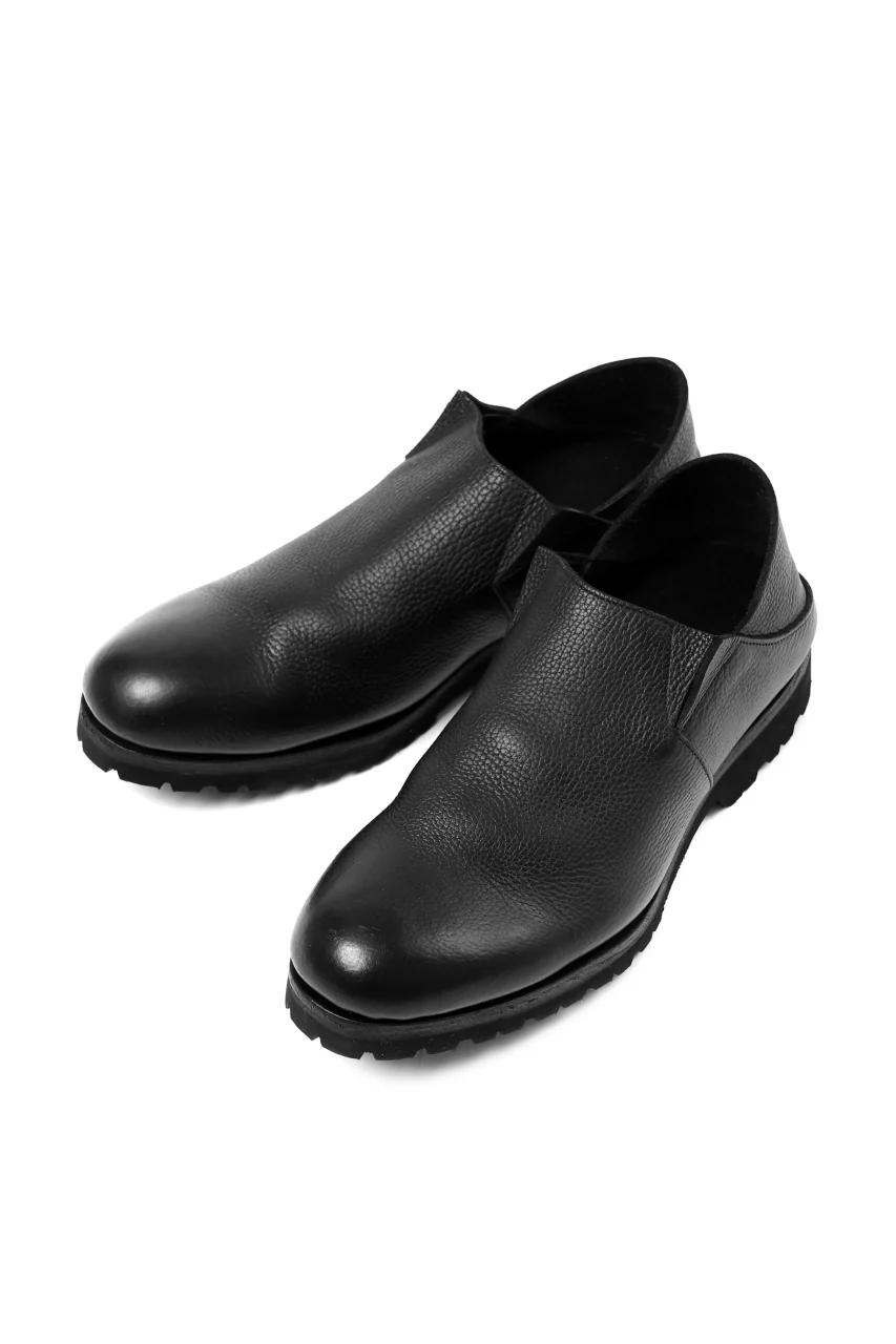 Portaille "one make" PL5 VB Slipon Shoes / Oiled Kip (OVER DYED BLACK) - Image 2