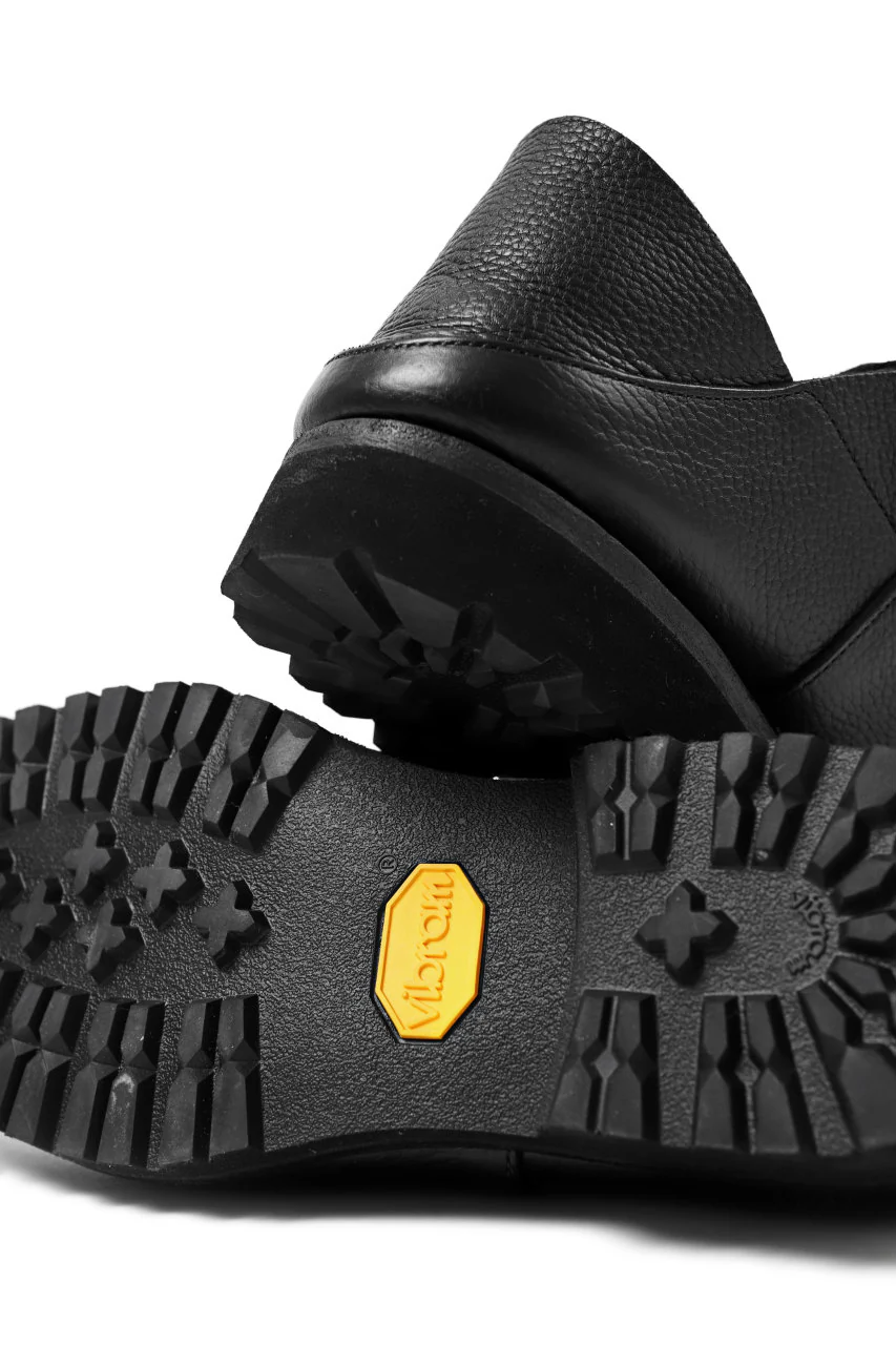 Portaille "one make" PL5 VB Slipon Shoes / Oiled Kip (OVER DYED BLACK) - Image 20