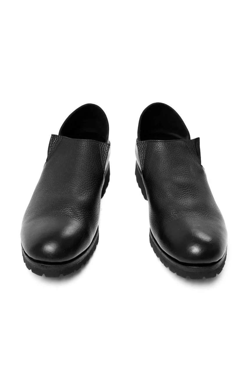 Portaille "one make" PL5 VB Slipon Shoes / Oiled Kip (OVER DYED BLACK) - Image 4