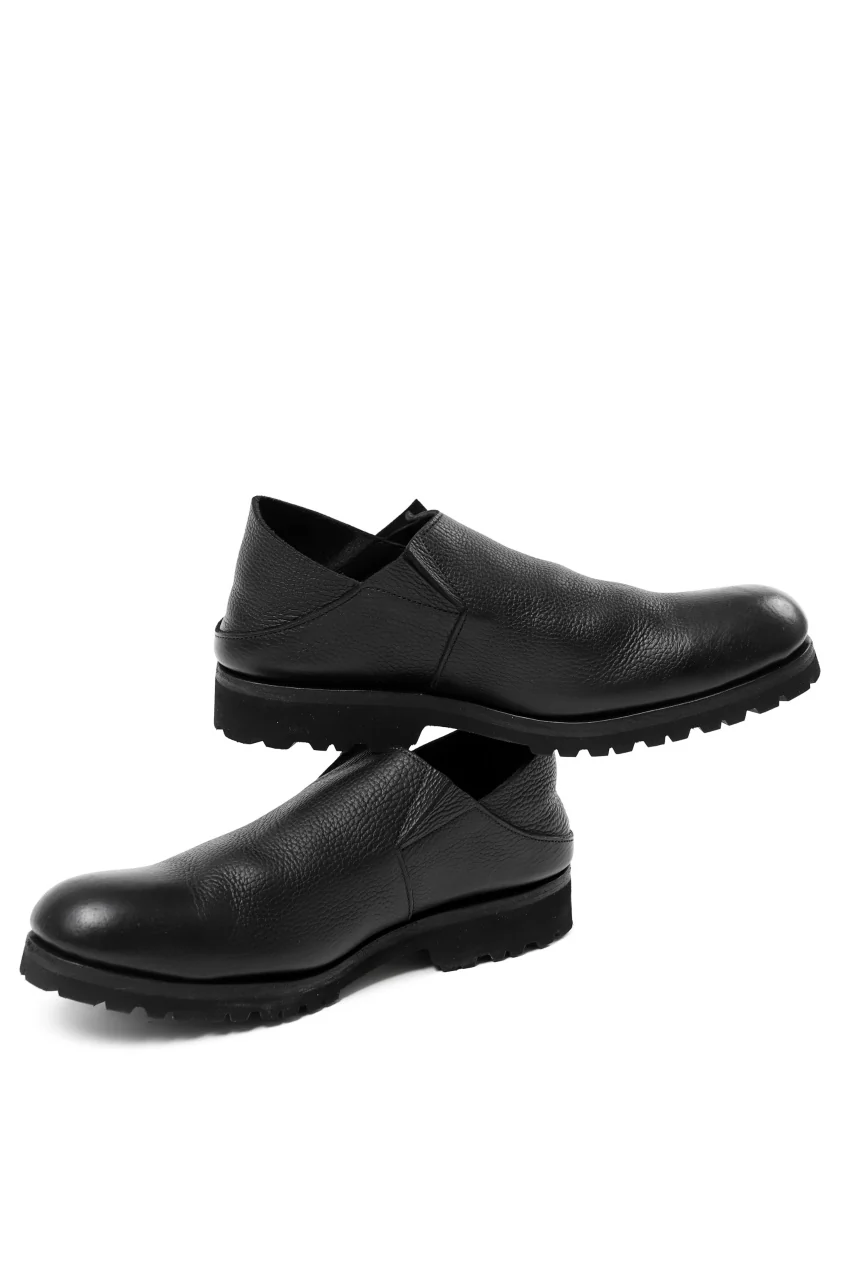 Portaille "one make" PL5 VB Slipon Shoes / Oiled Kip (OVER DYED BLACK) - Image 8