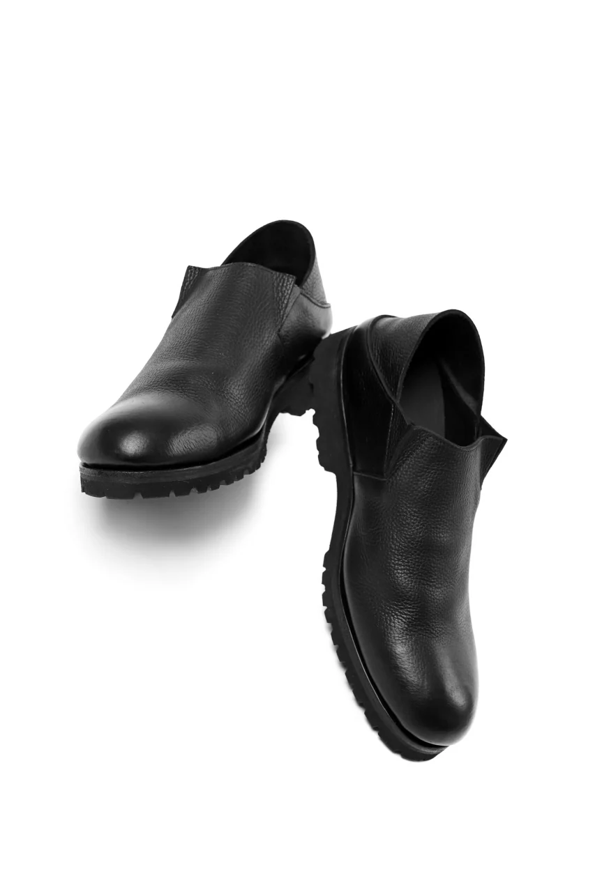 Portaille "one make" PL5 VB Slipon Shoes / Oiled Kip (OVER DYED BLACK) - Image 9