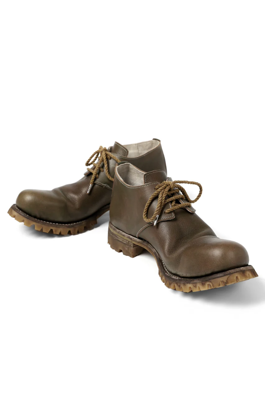 Portaille "one make" VB Derby Shoes (JAPAN Vachetta Leather / ARMY) - Image 5