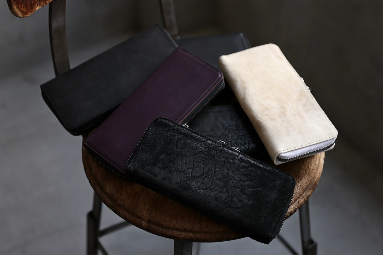 Portaille ROUND ZIP LONG WALLET / CORDOVAN SPLIT (NATURAL) - Image 29