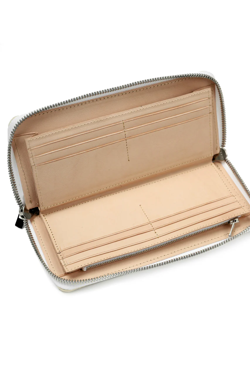 Portaille ROUND ZIP LONG WALLET / CORDOVAN SPLIT (NATURAL) - Image 6