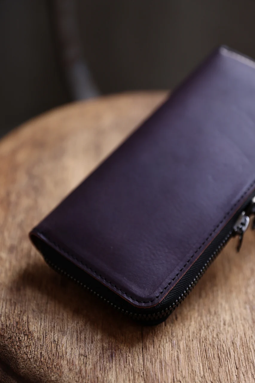Portaille ROUND ZIP LONG WALLET / ELBAMATTE (PURPLE) - Image 22
