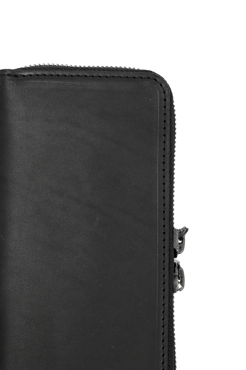 Portaille ROUND ZIP LONG WALLET / GUIDI FIORE (BLACK) - Image 2