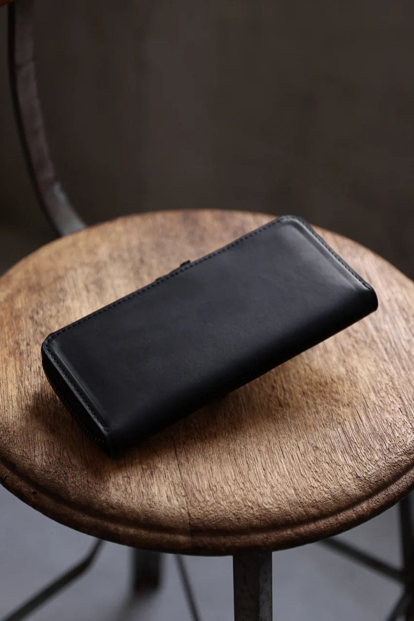Portaille ROUND ZIP LONG WALLET / GUIDI FIORE (BLACK) - Image 21