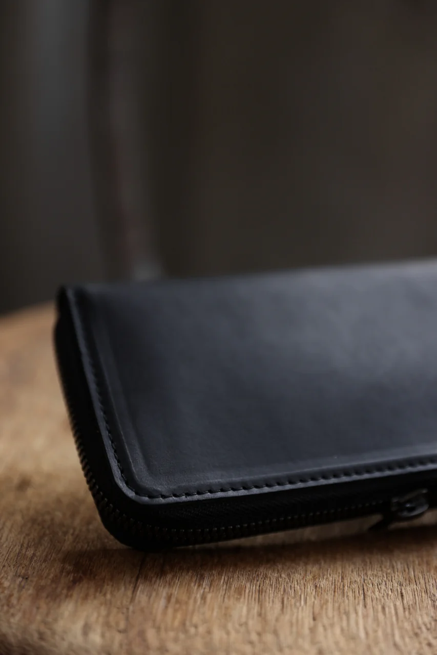 Portaille ROUND ZIP LONG WALLET / GUIDI FIORE (BLACK) - Image 22