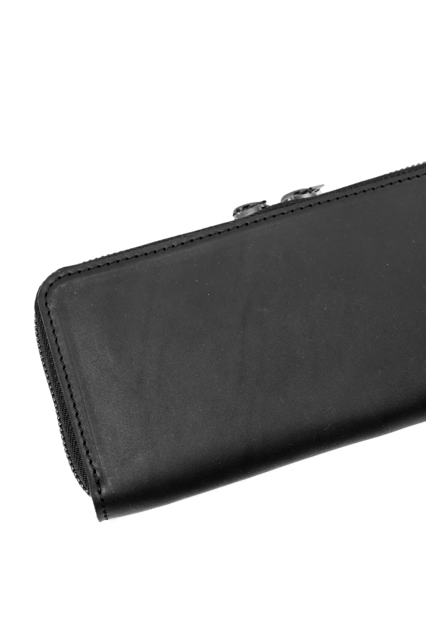 Portaille ROUND ZIP LONG WALLET / GUIDI FIORE (BLACK) - Image 3