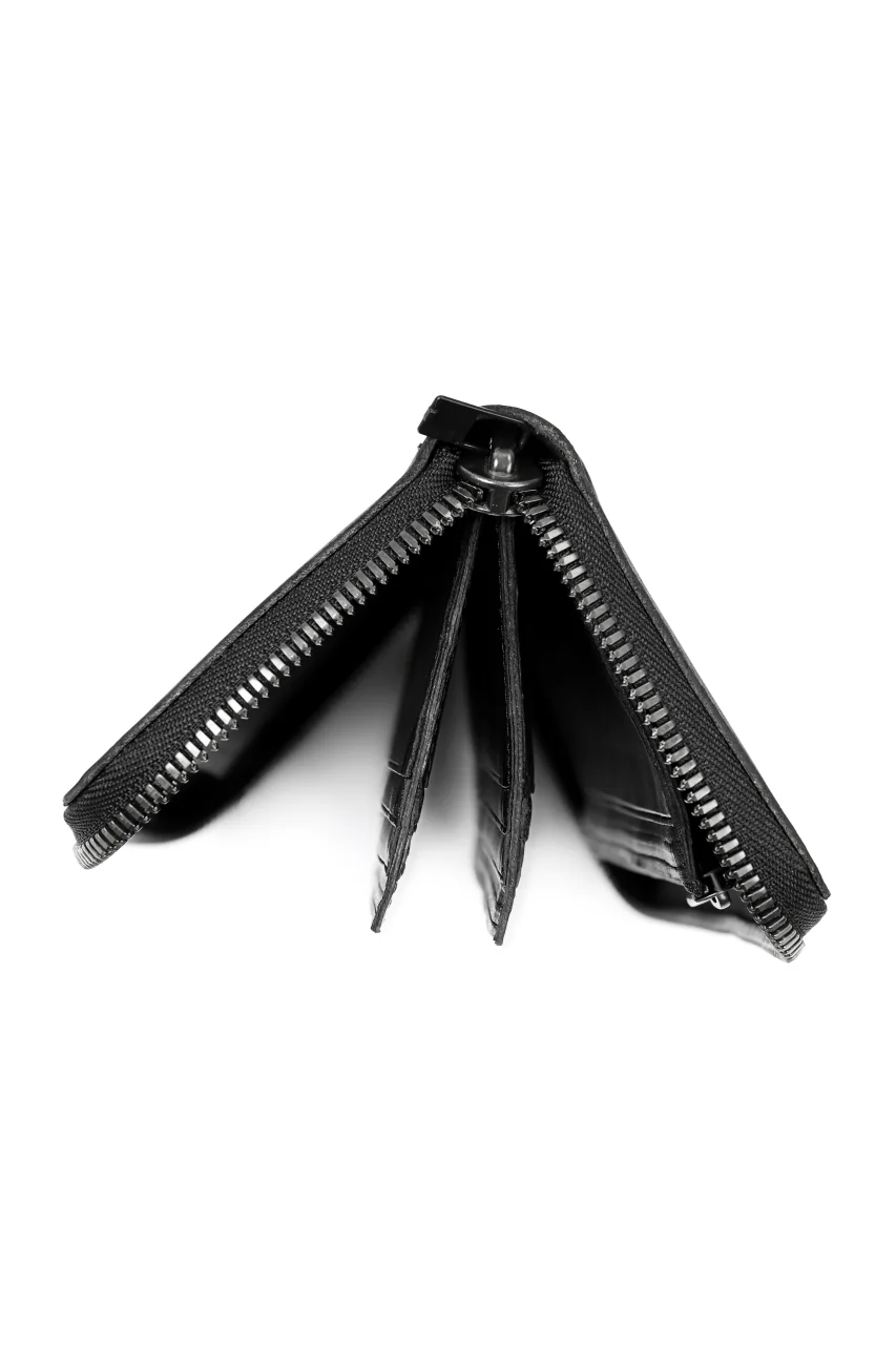 Portaille ROUND ZIP LONG WALLET / GUIDI FIORE (BLACK) - Image 7