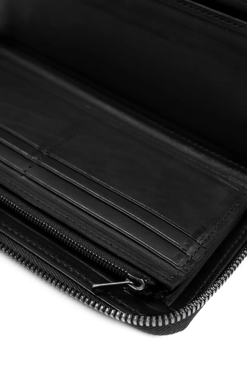 Portaille ROUND ZIP LONG WALLET / GUIDI FIORE (BLACK) - Image 9