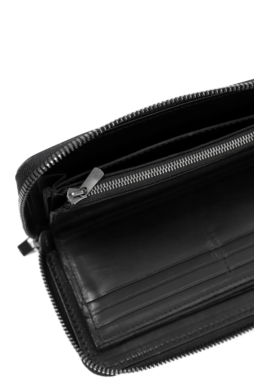Portaille ROUND ZIP LONG WALLET / PUEBLO (BLACK) - Image 10