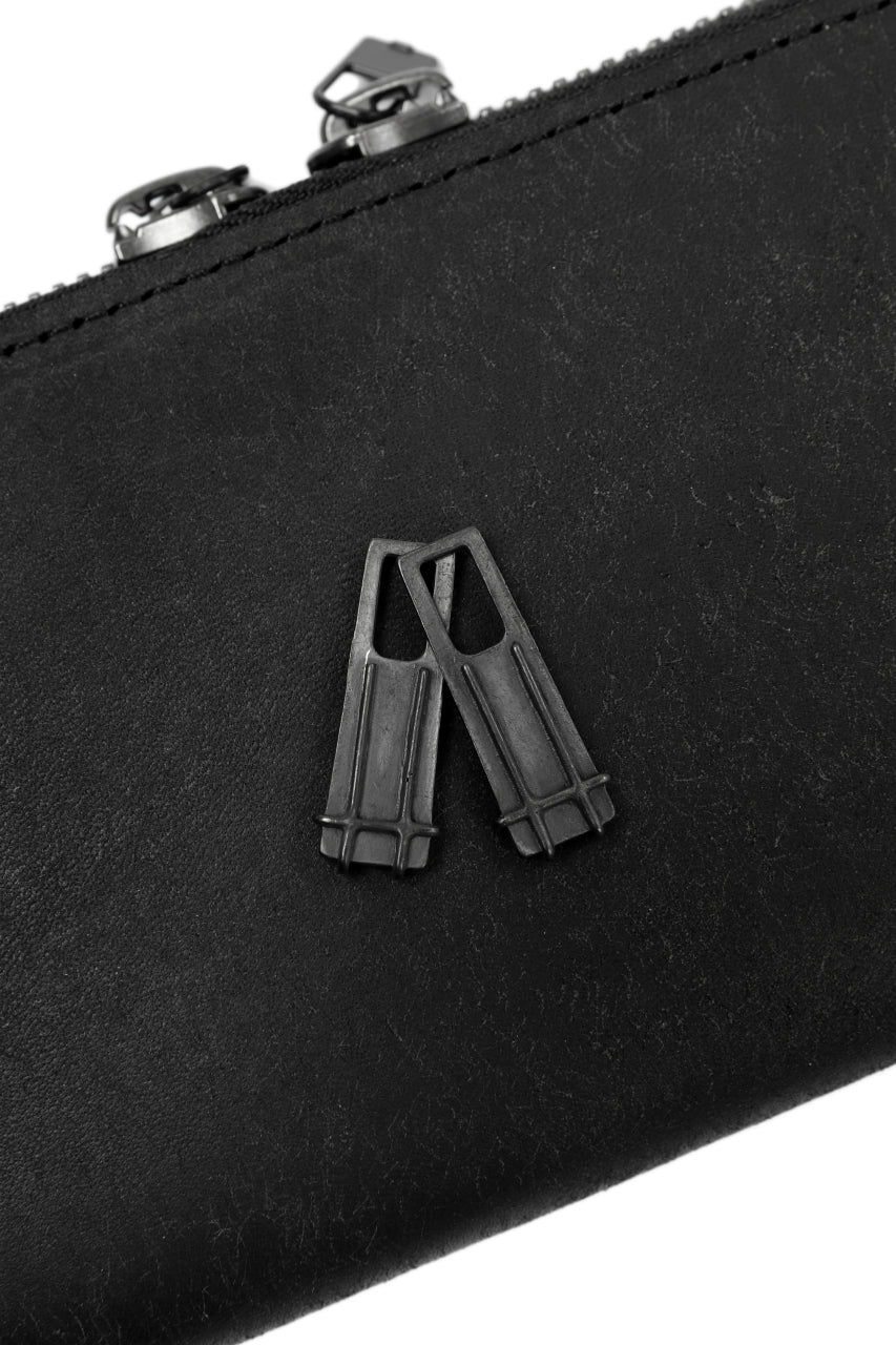 Portaille ROUND ZIP LONG WALLET / PUEBLO (BLACK) - Image 12