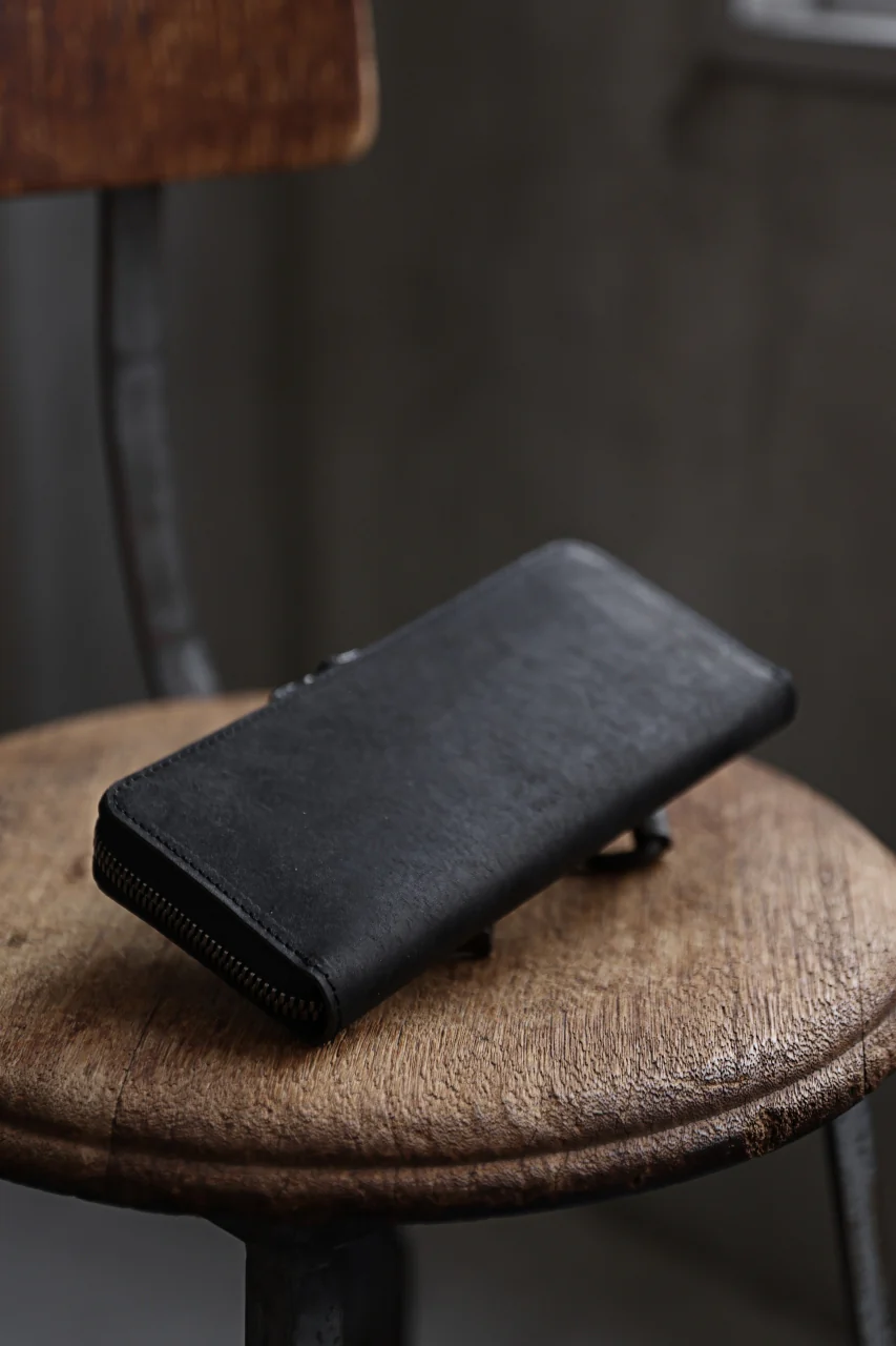 Portaille ROUND ZIP LONG WALLET / PUEBLO (BLACK) - Image 17
