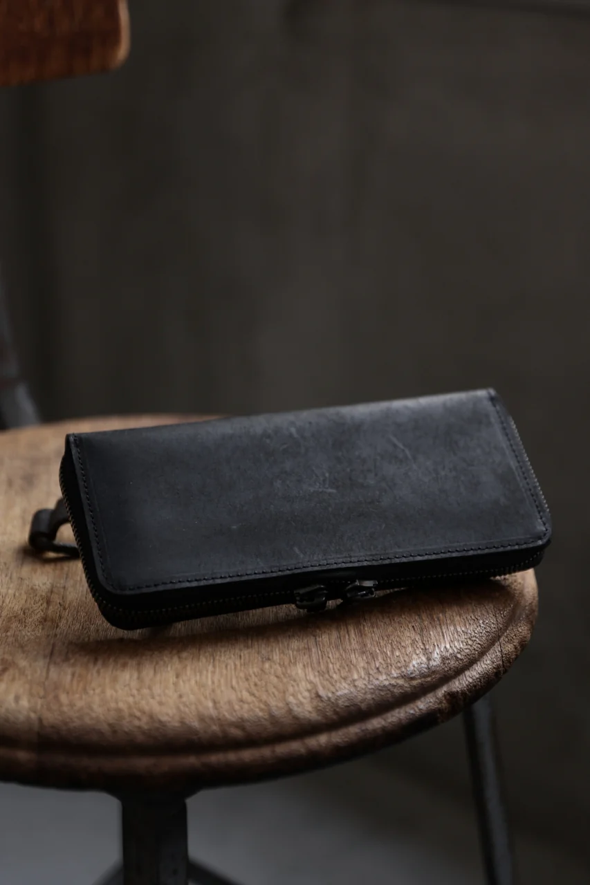 Portaille ROUND ZIP LONG WALLET / PUEBLO (BLACK) - Image 18